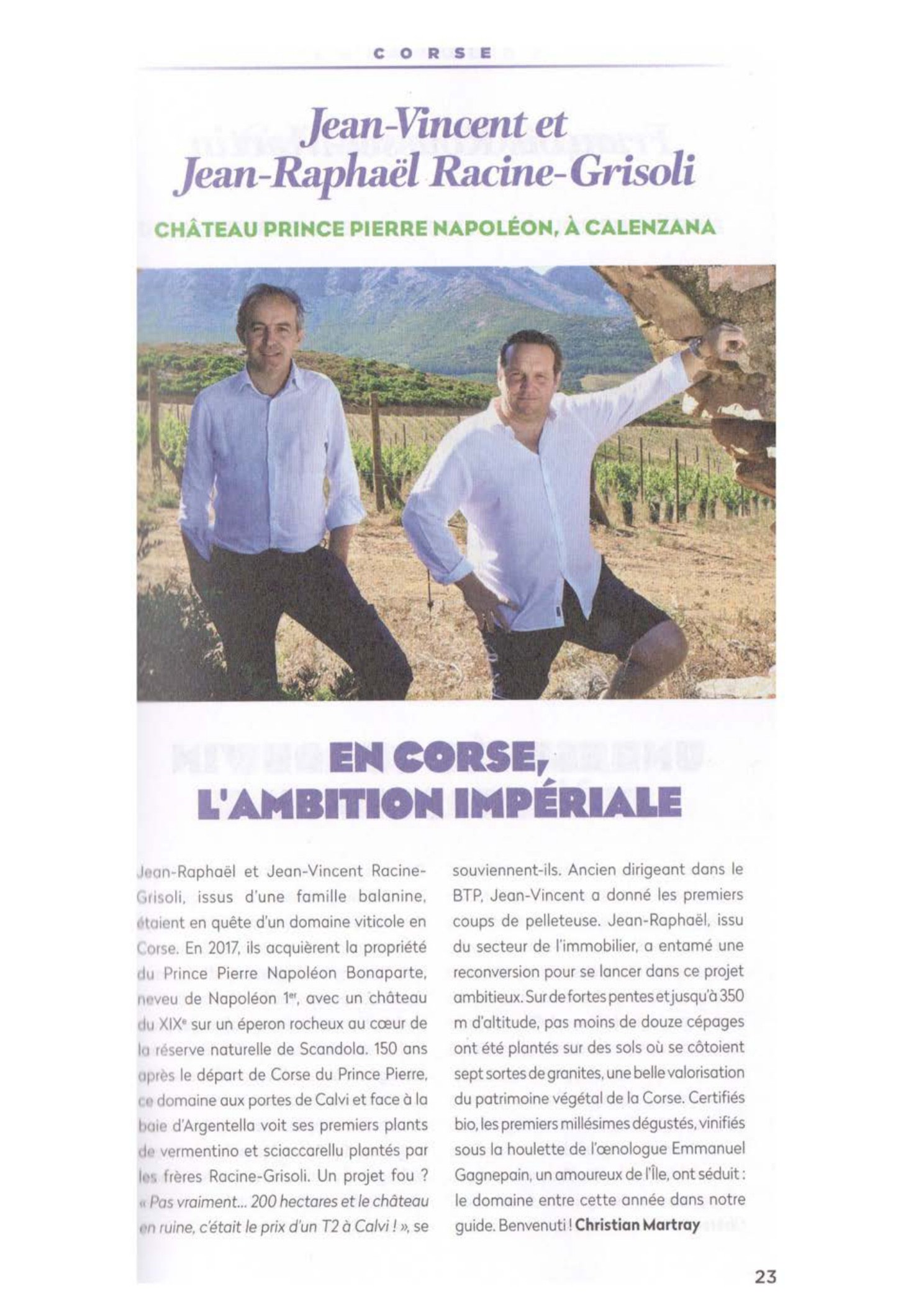 La Revue du Vin de France 2024 — En Corse, l'ambition impériale